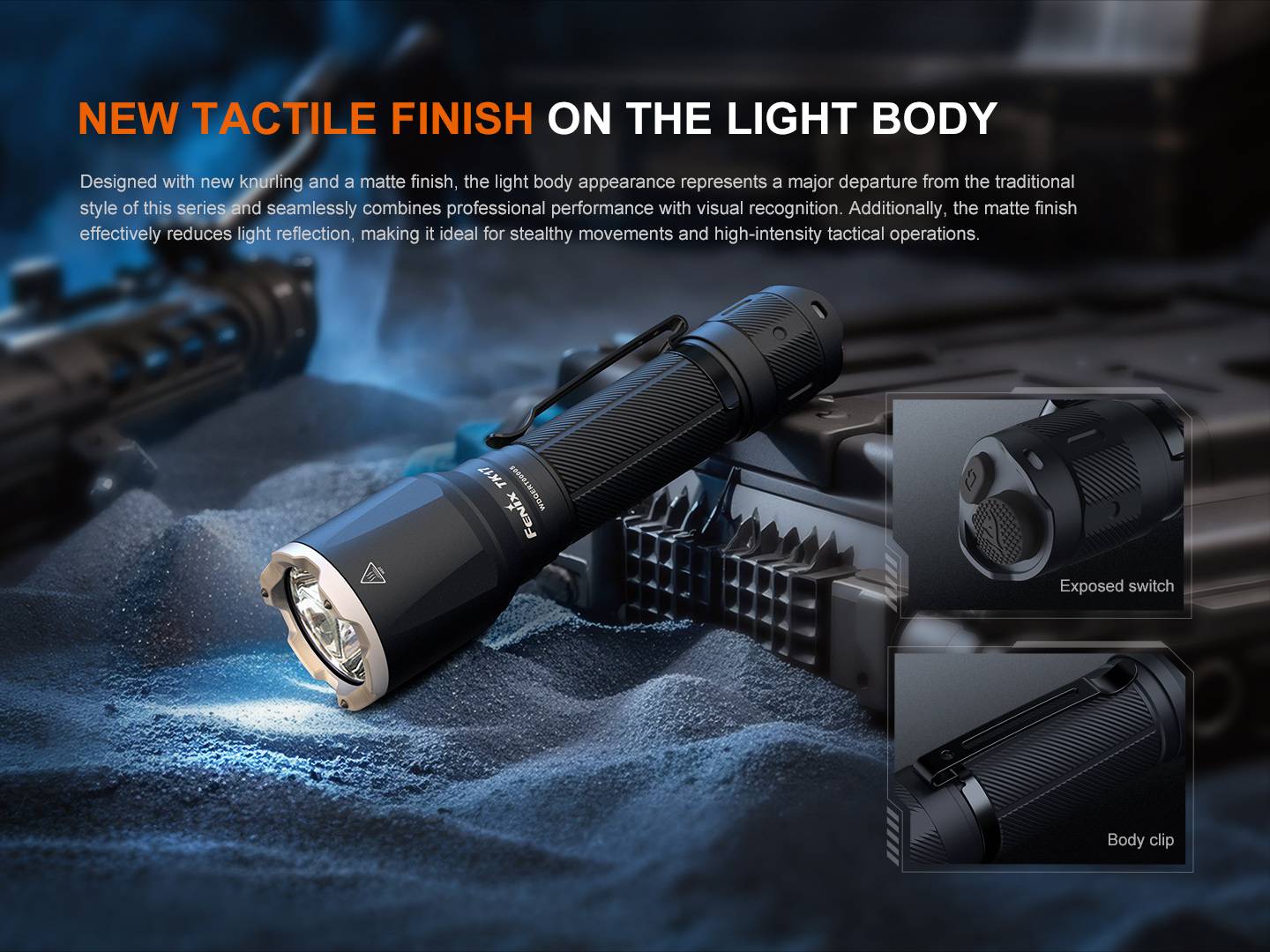 Fenix TK17 3600lm 330m Dual Switch Tactical Flashlight Senter LED Fenix TK17 adalah senter taktis serbaguna dengan sakelar ganda untuk strobe instan serta burst instan. Senter ini menawarkan keluaran maksimum 3600 lumens (burst mode) dan dapat bekerja hingga 60 jam dengan baterai 6000mAh USB-C yang dapat diisi ulang dan juga dapat digunakan untuk mengisi daya perangkat lain. Indikator level baterai yang didesain baru memberikan pembaruan waktu nyata tentang status baterai anda. Dengan ukuran yang ringkas dan kekuatan cahaya yang mengesankan, Fenix TK17 direkomendasikan untuk kebutuhan taktis, penegakan hukum, dan misi SAR.