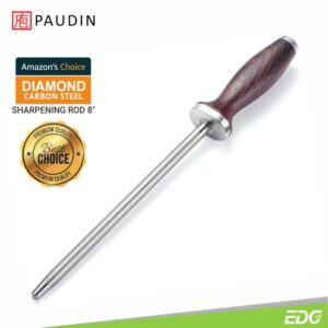edc.id pisau dapur paudin NH2 kitchen diamond sharpening steel rod pengasah pisau