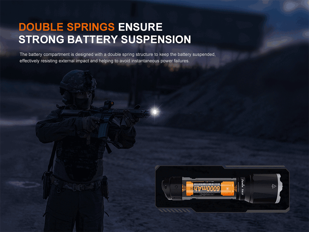 Fenix TK17 3600lm 330m Dual Switch Tactical Flashlight Senter LED Fenix TK17 adalah senter taktis serbaguna dengan sakelar ganda untuk strobe instan serta burst instan. Senter ini menawarkan keluaran maksimum 3600 lumens (burst mode) dan dapat bekerja hingga 60 jam dengan baterai 6000mAh USB-C yang dapat diisi ulang dan juga dapat digunakan untuk mengisi daya perangkat lain. Indikator level baterai yang didesain baru memberikan pembaruan waktu nyata tentang status baterai anda. Dengan ukuran yang ringkas dan kekuatan cahaya yang mengesankan, Fenix TK17 direkomendasikan untuk kebutuhan taktis, penegakan hukum, dan misi SAR.