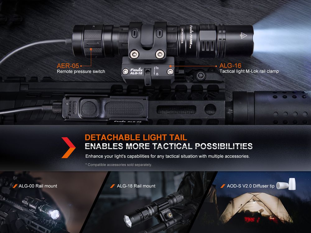 Fenix PD36R Pro 2800lm 380m Rechargeable Flashlight Senter LED Bundle Fenix MINI-LITE <b>Special offer bundle package Fenix PD36R Pro dengan Fenix MINI-LITE</b> Senter Fenix PD36R Pro adalah senter isi ulang berkinerja tinggi yang pasti akan mengejutkan anda. Dilengkapi dengan LED Luminus SFT70, senter ini menawarkan performa luar biasa dengan menghasilkan hingga 2800 lumens dan jarak jangkau 380 meter, semuanya dengan baterai 5000 mAh yang disertakan. Baterai berkapasitas tinggi ini dapat diisi ulang dengan mudah melalui port USB-C pada senter. Pengoperasian senter LED yang kuat ini sangat mudah dengan sakelar ekor ganda untuk nyala/mati sesaat, kemampuan untuk mengganti lima mode penerangan, dan aktivasi strobe instan. Selain itu, anda selalu dapat melihat status daya baterai dengan indikator level baterai eksternal. Daya dan waktu operasional yang terkandung dalam senter ini tidak tertandingi untuk ukurannya yang dapat digenggam. Dengan peringkat IP68, senter ini tahan debu dan air, menjadikannya alat penerangan serbaguna yang sempurna bagi mereka yang membutuhkan kecerahan maksimum dan waktu operasional yang lama.