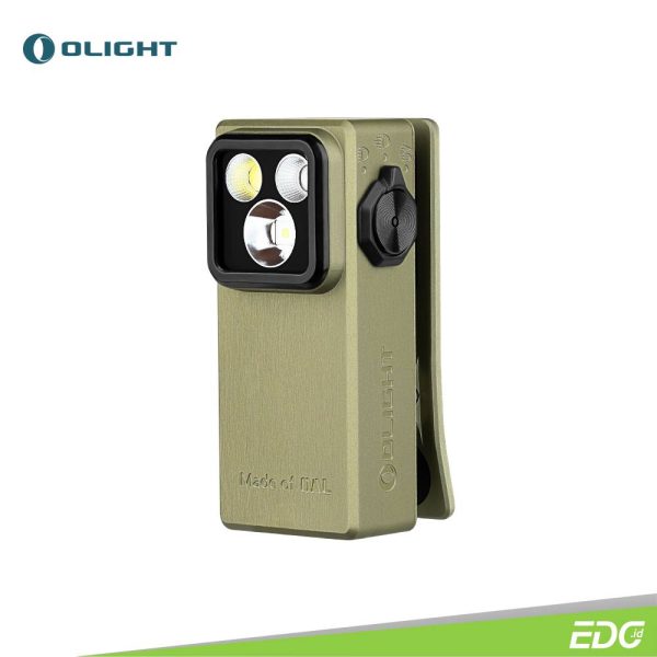 Olight Oclip Ultra Olive Green 530lm Rechargeable Senter Mini LED Flashlight OAL Floodlight + Spotlight + UV LED - Image 3