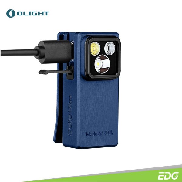 Olight Oclip Ultra Navy Blue 530lm Rechargeable Senter Mini LED Flashlight OAL Floodlight + Spotlight + UV LED - Image 4