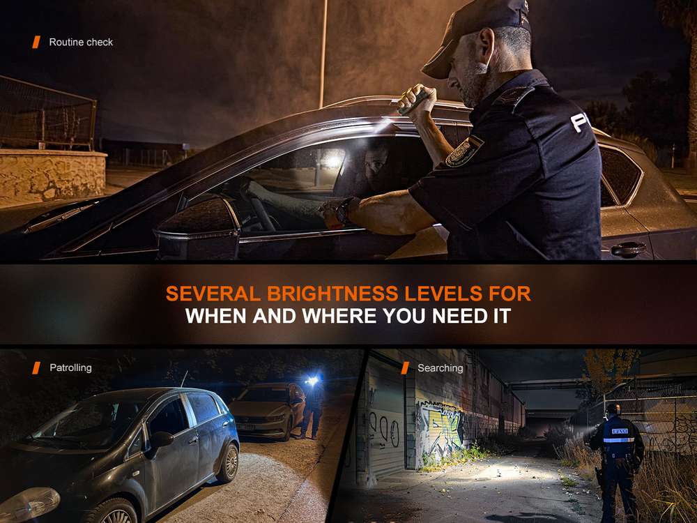Fenix TK05R 1000lm 450m Rechargeable Tactical EDC Flashlight Senter LED Fenix TK05R adalah senter compact dengan candela tinggi, menggunakan parabolic reflector, yang dirancang dengan presisi. Desain senter menghasilkan sinar output yang terkonsentrasi dan terfokus tajam, dioptimalkan untuk visibilitas jarak jauh yang luar biasa, baik dalam kondisi cahaya sekitar yang gelap atau menembus penghalang optik seperti kaca film. Senter ini dapat memfasilitasi pencahayaan untuk identifikasi potensi ancaman secara cepat dan tepat. Dilengkapi dengan baterai 1100mAh yang dapat diisi ulang, senter Fenix TK05R ini dilengkapi port pengisian yang menggunakan kabel USB Type-C yang disertakan. Memiliki peringkat IP68 dan konstruksi bahan bodi aluminium A6061-T6 yang kokoh. Pancaran output cahaya yang terfokus sangat bermanfaat untuk mengamati obyek jarak jauh, meminimalkan pantulan cahaya ke arah pengguna, sehingga menjaga penglihatan pada malam hari. Fenix TK05R dapat memberikan kinerja pencahayaan yang handal di beragam skenario.
