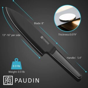 Pisau Dapur Paudin RC1 Premium Kitchen Chef Knife 8 Inch 1.4116 Stainless Steel Stainless Steel Handle + Gift Box Pisau Dapur Paudin RC1 Premium Kitchen Chef Knife 8 Inch 1.4116 Stainless Steel Stainless Steel Handle + Gift Box <strong>SWEDEN DESIGN:</strong> This chef's knife is designed from the Scandinavian concept-beautiful function, it combines the Japanese blade technology and forge the blade at high quality. <strong>SUPER-SHARP EDGE:</strong> This kitchen knife is made from 1.4116 high carbon steel, the Rockwell hardness is up to 56 degrees, make the edge cutting smooth. <strong>HOLLOW HANDLE:</strong> The handle of this chef’s knives are hollow handle, it is not only ergonomic but light as while work at kitchen.