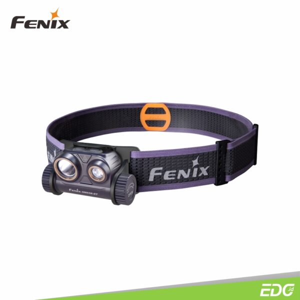 Fenix HM65R-DT Dark Purple 1500lm 170m Trail Running Rechargeable Headlamp Senter Kepala LED Senter kepala rechargeable Fenix ​​HM65R-DT dirancang khusus untuk lari lintas alam / trail running. Headlamp Fenix ter​​​​baru ini terbuat dari bahan magenesium yang sangat ringan. Dilengkapi dengan dua LED yang memberi Fenix HM65R-DT output maksimal hingga 1500 lumens. Dengan bodi baru yang dirancang dari magnesium, lampu depan Fenix ​​HM65R-DT sudah memiliki perlindungan tingkat IP68. Ikat kepala berlubang yang disertakan memberikan kenyamanan dan penyesuaian yang mudah, agar nyaman digunakan di segala situasi. Rekomendasi senter kepala Fenix ​​HM65R-DT untuk aktivitas perjalanan lintas alam di mana anda perlu menerangi jalan anda dengan terang dan handsfree.