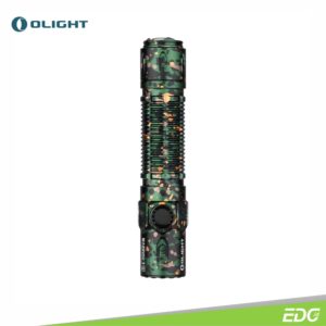 Olight Warrior 3S Camouflage 2300lm 300m Rechargeable Tactical Flashlight Senter LED <strong>(Note: Patern / motif pada setiap unit akan berbeda - beda)</strong> Olight Warrior 3S Camouflage is a powerful dual-switch tactical flashlight with a proximity sensor. The cool white LED paired with a TIR optic lens delivering up to 2,300 lumens. It features 6 output settings that can be selected on demand using the side switch. For tactical operations, the dual-stage tail switch allows quick and easy access to the most important settings such as turbo and strobe. The newly adopted proximity sensor drops the brightness level proactively in case of obstruction. The bezel is also less aggressive than before for a more comfortable pocket-carry experience. Like the Warrior 3, its tailcap is compatible with an optional lock-on dual-button remote switch for WML application. Powered by a 5000mAh 21700 battery, it charges easily by the MCC3 cable. The 4-level battery and brightness indicators around the side switch always keep you informed about its status. The Warrior 3S is a do-it-all tactical flashlight that will guide you through any situation.