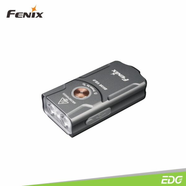 Fenix E03R V2.0 Gunmetal Gray 500lm 90m Rechargeable Flashlight Senter Mini LED Fenix E03R V2.0 senter mini gantung kunci yang memancarkan maksimum output hingga 500 lumens. Dibuat dari CNC full metal dengan panjang sekitar 2”, ini adalah ukuran senter EDC yang sempurna. Battery dapat diisi ulang dengan cepat melalui port pengisian USB Type-C. Dilengkapi dengan breathing light unik yang dipasang di sekitar tombol sakelar. Senter ini juga kokoh dengan rating IP66 tahan percikan dan tahan debu. Fenix E03R V2.0 sangat terang untuk ukurannya yang kecil, Fenix E03R V2.0 akan langsung menjadi senter mini favorit anda sehari – hari.