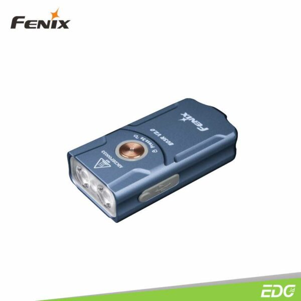 Fenix E03R V2.0 Blue Gray 500lm 90m Rechargeable Flashlight Senter Mini LED Fenix E03R V2.0 senter mini gantung kunci yang memancarkan maksimum output hingga 500 lumens. Dibuat dari CNC full metal dengan panjang sekitar 2”, ini adalah ukuran senter EDC yang sempurna. Battery dapat diisi ulang dengan cepat melalui port pengisian USB Type-C. Dilengkapi dengan breathing light unik yang dipasang di sekitar tombol sakelar. Senter ini juga kokoh dengan rating IP66 tahan percikan dan tahan debu. Fenix E03R V2.0 sangat terang untuk ukurannya yang kecil, Fenix E03R V2.0 akan langsung menjadi senter mini favorit anda sehari – hari.