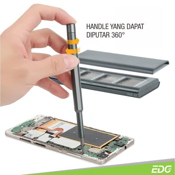 EDC Obeng Set 24 S2 Bits Precision Screwdriver Kit Alat DIY Service Reparasi
