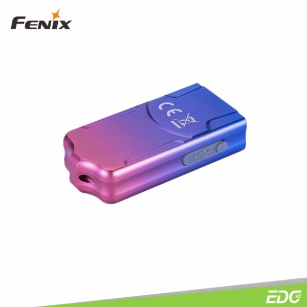 Fenix E03R V2.0 Nebula 500lm 90m Senter Mini Rechargeable Limited Festive Edition Fenix E03R V2.0 senter mini gantung kunci yang memancarkan maksimum output hingga 500 lumens. Dibuat dari CNC full metal dengan panjang sekitar 2”, ini adalah ukuran senter EDC yang sempurna. Battery dapat diisi ulang dengan cepat melalui port pengisian USB Type-C. Dilengkapi dengan breathing light unik yang dipasang di sekitar tombol sakelar. Senter ini juga kokoh dengan rating IP66 tahan percikan dan tahan debu. Fenix E03R V2.0 sangat terang untuk ukurannya yang kecil, Fenix E03R V2.0 akan langsung menjadi senter mini favorit anda sehari – hari.