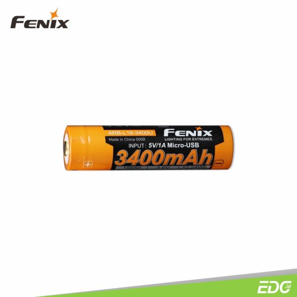 Fenix ARB-L18-3400U Battery 18650 Lithium Ion 3400 mAh USB Rechargeable - Image 2