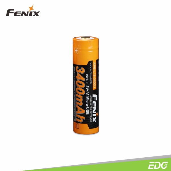 Fenix ARB-L18-3400U Battery 18650 Lithium Ion 3400 mAh USB Rechargeable - Image 4