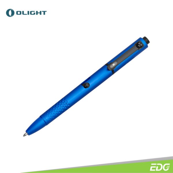 Olight Open Glow 120lm + Green Laser Pointer Senter Penlight Rechargeable Blue Olight Open Glow with a maximum output of 120 lumens, this light is perfect for quick reading at night or illuminating tight spaces at your job. L-type bolt action design with an integrated switch allows fast access to the pen itself or to the light's various outputs. The specialized USB-C charging base lets you quickly recharge by simply placing the pen directly into it. The pen tip LED provides a super-low output option of 0.2 lumens for highly controlled lighting. The green laser beam emitter is perfect for pointing out specific details in presentations or in dark work spaces.