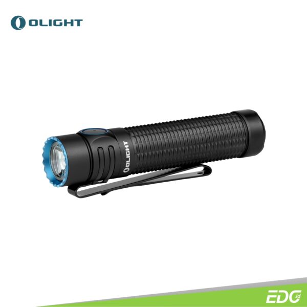 Olight Warrior Mini 3 Black 1750lm 240m Rechargeable Flashlight Senter LED Olight Warrior Mini 3 is an upgraded version of the classic Warrior Mini 2. It's a compact, high-lumen, rechargeable EDC flashlight that features a metal side switch for daily use and a tail switch for tactical operation. The three-level battery indicator shows the battery level and when to charge. Its brand new proximity sensor makes the light pocket-safe, but also allows users to get full power up close when they need it. Compatible with Olight's classic magnetic charging cable, it's extremely fast and easy to recharge. Compact but mighty, the Warrior Mini 3 is suitable for outdoor lighting, hiking, camping, and is a perfect choice for all your illumination needs.