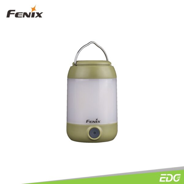 Fenix CL23 Fresh Green 300lm Senter Lentera Lampu Camping 3xAA Fenix ​​CL23 adalah lentera camping / berkemah ringan multi-arah yang ditenagai oleh baterai AA. Menampilkan ukuran yang ringkas dan bobot yang ringan, lentera camping ini memberikan output maksimal 300 lumen, yang tidak hanya memberikan kebutuhan berkemah tetapi juga memenuhi kebutuhan untuk backpacker. Selain itu, Fenix CL23 memiliki pencahayaan segala arah yang luar biasa – serbaguna baik di sekitar tempat perkemahan maupun di dalam tenda. Lentera ini ditenagai oleh 3 baterai AA, tetapi untuk penerangan darurat dapat digunakan hanya dengan 1 atau 2 baterai. Dengan penampilan yang stylish, perlindungan nilai IP66 dan berbagai cara pemakaian, Fenix CL23 akan menjadikan pengalaman di luar ruangan anda menjadi lebih menyenangkan.
