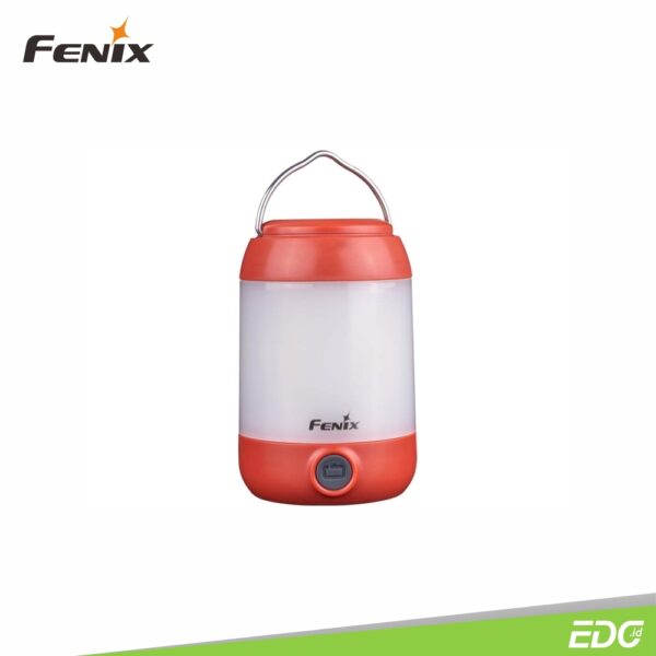 Fenix CL23 300lm Senter Lentera Lampu Camping 3xAA Vibrant Red Fenix ​​CL23 adalah lentera camping / berkemah ringan multi-arah yang ditenagai oleh baterai AA. Menampilkan ukuran yang ringkas dan bobot yang ringan, lentera camping ini memberikan output maksimal 300 lumen, yang tidak hanya memberikan kebutuhan berkemah tetapi juga memenuhi kebutuhan untuk backpacker. Selain itu, Fenix CL23 memiliki pencahayaan segala arah yang luar biasa - serbaguna baik di sekitar tempat perkemahan maupun di dalam tenda. Lentera ini ditenagai oleh 3 baterai AA, tetapi untuk penerangan darurat dapat digunakan hanya dengan 1 atau 2 baterai. Dengan penampilan yang stylish, perlindungan nilai IP66 dan berbagai cara pemakaian, Fenix CL23 akan menjadikan pengalaman di luar ruangan anda menjadi lebih menyenangkan.  