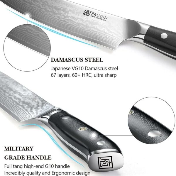 edc.id pisau dapur paudin C1 kitchen chef knife 67 layers VG10 Damascus steel