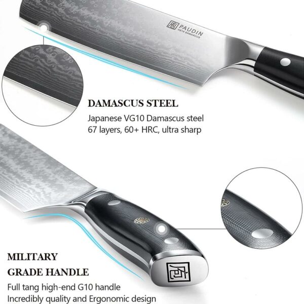 edc.id pisau dapur paudin C4 kitchen nakiri knife 67 layers VG10 Damascus steel