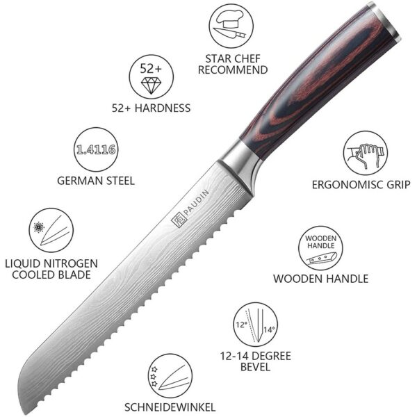 edc.id pisau dapur paudin n4 kitchen bread knife