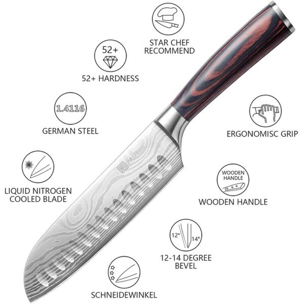 edc.id pisau dapur paudin n5 kitchen Santoku knife