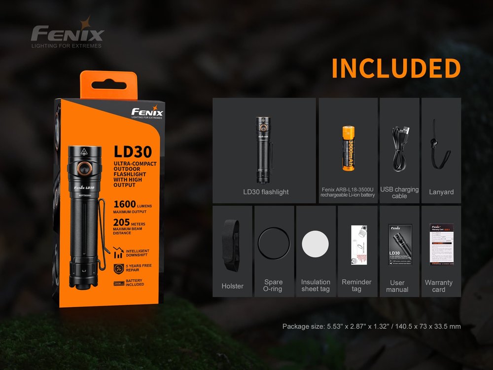 fenixlight.id Fenix ld30 with battery 
