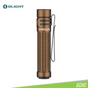 Olight Warrior Mini 3 Desert Tan 1750lm 240m Rechargeable Flashlight Senter LED Olight Warrior Mini 3 is an upgraded version of the classic Warrior Mini 2. It's a compact, high-lumen, rechargeable EDC flashlight that features a metal side switch for daily use and a tail switch for tactical operation. The three-level battery indicator shows the battery level and when to charge. Its brand new proximity sensor makes the light pocket-safe, but also allows users to get full power up close when they need it. Compatible with Olight's classic magnetic charging cable, it's extremely fast and easy to recharge. Compact but mighty, the Warrior Mini 3 is suitable for outdoor lighting, hiking, camping, and is a perfect choice for all your illumination needs.