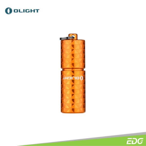 Olight i1R 2 Pro Pinwheel Orange 180lm Rechargeable Senter Mini Flashlight LED Olight i1R 2 Pro is the upgraded version of i1R 2 EOS, Olight’s popular rechargeable keychain flashlight. The high-performance CSP (chip scale package) LED, paired with a TIR optic lens, generates a soft, well-balanced beam of 5 lumens or 180 lumens. Users can turn the light on/off and switch outputs with a simple twist of the head. Powered by a larger built-in 130mAh Lithium-ion battery, it runs up to 12 hours. The flashlight adopts the new USB-C port instead of the old Micro-USB port, which makes charging easier. The aluminum alloy body makes this small light extremely durable. Only 51.3mm/2.02in long with a weight of only 22g/0.78oz, it is the perfect addition to your keychain.