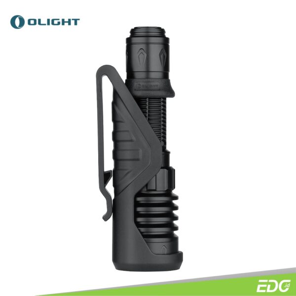 Olight Warrior X 4 Black 2600lm Rechargeable Tactical Flashlight Senter LED Olight Warrior X 4 is a remarkable rechargeable tactical flashlight that combines high output and long-range capabilities, boasting an impressive 2600 lumens and a beam distance of 630 meters. It has a great balance between spot and spill. The stainless steel strike bezel and tail switch add exceptional ruggedness and reliability, providing a significant tactical advantage. In addition to MCC charging, the flashlight offers a hidden Type-C charging port, ensuring versatile charging options to suit various needs. The power indicator is designed to display the remaining battery level with clarity and effectiveness. With the programming function, users have the freedom to customize their experience with the enlarged tail switch, whether they prefer regular or tactical lighting modes. This level of versatility, together with the added holster, enhances both performance and user-friendliness, making the Warrior X 4 an indispensable lighting tool for a wide range of applications.