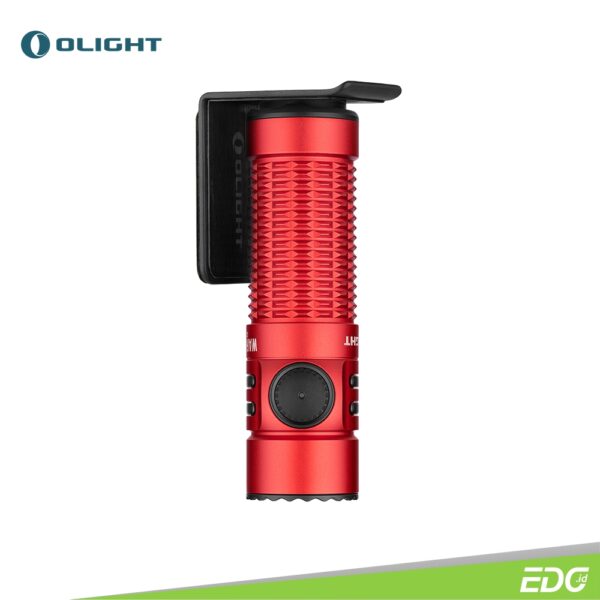 Olight Warrior Nano Red 1200lm 135m Rechargeable Flashlight Senter LED Olight Warrior Nano is Olight`s most compact rechargeable tactical flashlight. It delivers an impressive output of 1,200 lumens and has a throw of 135 meters, all in a compact 3.19-inch-long form. The Warrior Nano features a metal side switch for daily use and a tail switch for tactical operations. The tri-color battery indicator displays the battery level and alerts when it is time to charge. Designed with user safety features, it includes lockout and Half-Turbo mode, making it pocket-safe. It is fast and easy to recharge with the included MCC magnetic charging cable. The two-way stainless steel pocket clip allows for bezel up or bezel down carry. As a must-have for storage and display, the sturdy L-stand included ensures your flashlight is always easy to find and within reach. Compact but mighty, Warrior Nano is suitable for outdoor lighting, hiking, camping and is also a perfect choice for other illumination needs.