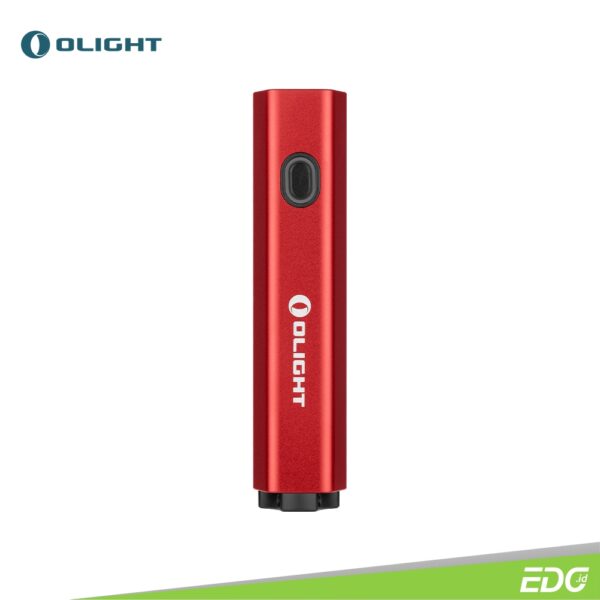 Olight Diffuse Red 700lm Flashlight Senter Mini LED Olight Diffuse is a sleek, compact, and lightweight EDC flashlight with a maximum output of 700 lumens. Its 6 different modes can satisfy most daily lighting needs. Due to its compact size, similar to that of a lipstick, Diffuse can easily be carried in a pocket for added convenience. With a unique pentagonal prism-shaped body, it fits well in the hand. Diffuse has its side switch wrapped around by a creative 3-colored power indicator, which shows the remaining power intuitively. Its wide working voltage range makes it compatible with all AA batteries. It is indeed an ideal option for an everyday-carry light.