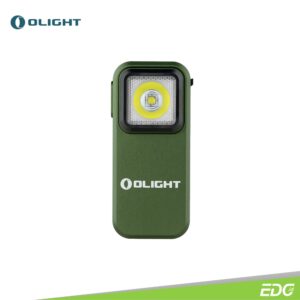 Olight Oclip OD Green 300lm Rechargeable Senter Mini Flashlight LED Olight Oclip is a compact and versatile EDC clip-on light that allows users to clip, hang, or magnetically attach it to iron objects. It has extensive application scenarios, including hiking, photo fill light, cycling, reading, and safety warning. Equipped with a durable spring clip, it overcomes the shortcomings of metal fatigue and deformation in traditional back clips, providing a more stable grip capable of clamping onto thicker objects. The product has a maximum brightness of up to 300 lumens and supports Type-C charging. It also features a red-light warning function to ensure user safety.