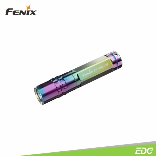 Fenix SILVGLOW Colorblast 100lm 54m Limited Edition Stainless Steel EDC Flashlight Senter Mini LED AAA Battery
